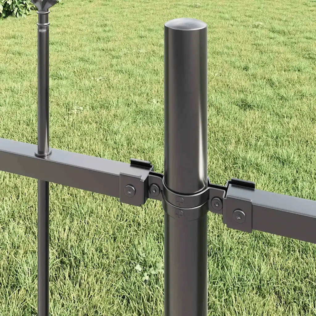 Recinzione per Giardino 6 pcs Grigio 10,2 x 1,2 m 3334111
