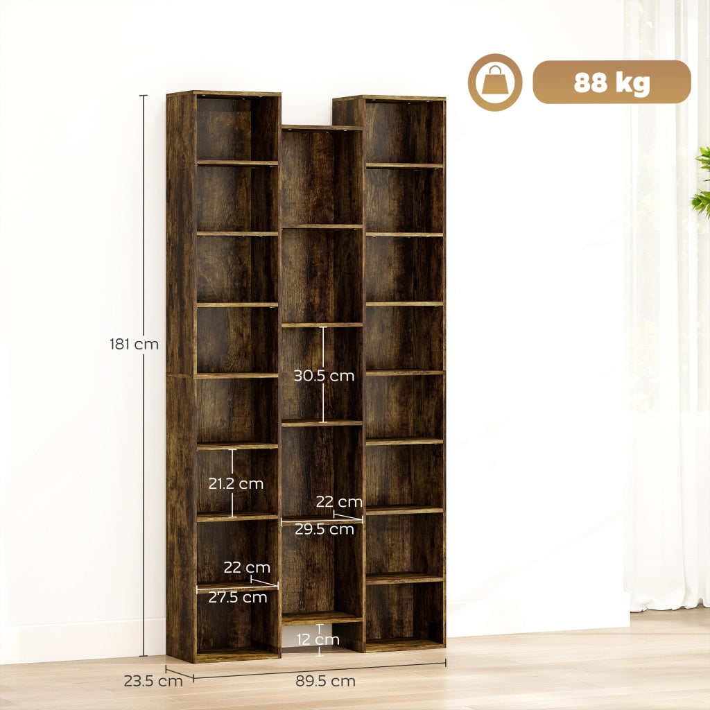 Mobile contenitore in legno ingegnerizzato con ripiani regolabili per soggiorno e ingresso