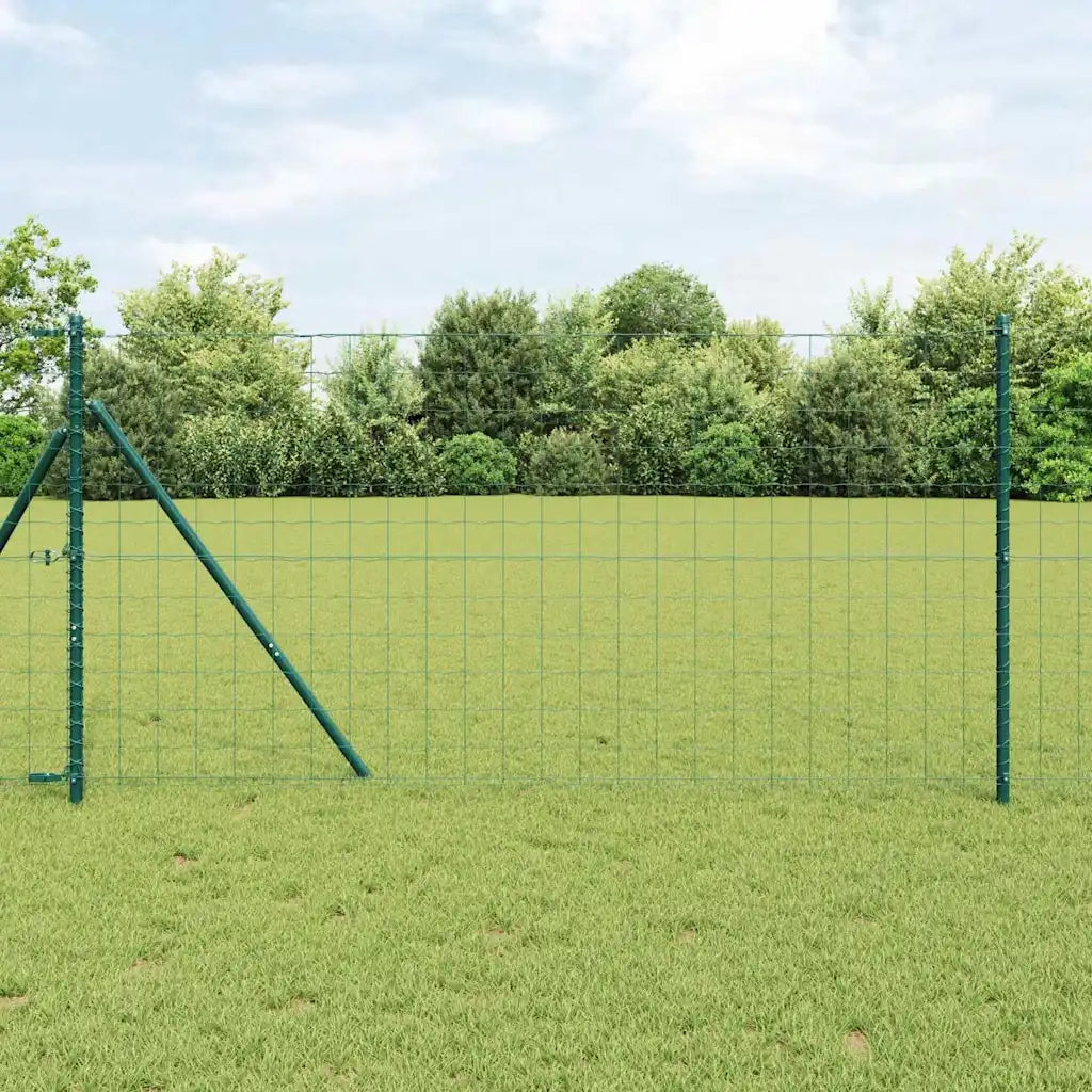 Recinzione da Giardino | Recinzione con Posto Verde 1 x 10 m Acciaio