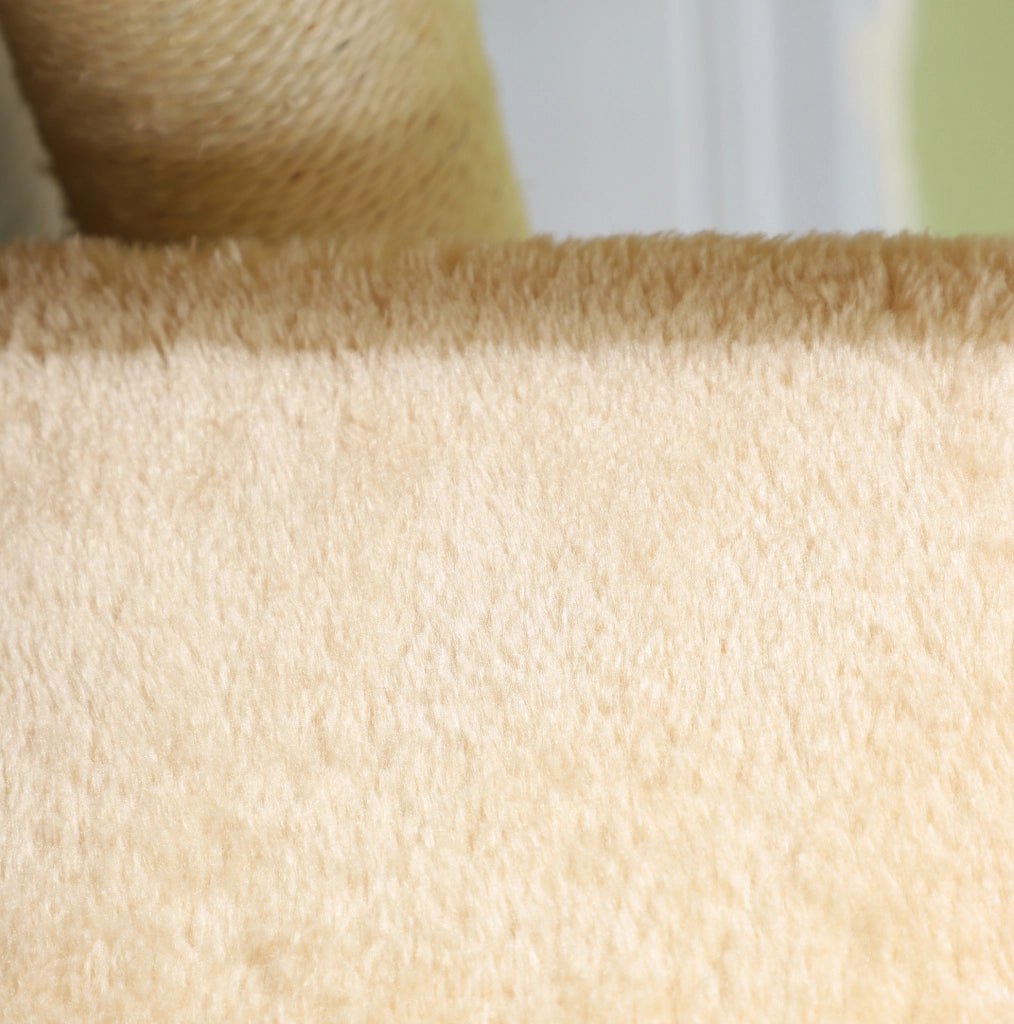 Scaletta per gatti con piattaforme e colonne in sisal, beige