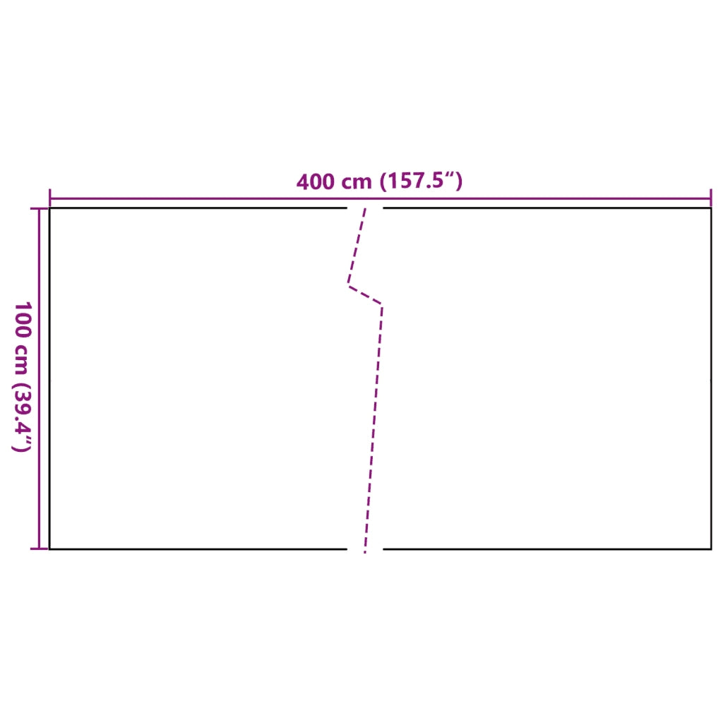 Schermo da balcone | Paravento da Balcone Marrone Chiaro 400x100 cm in Polyrattan