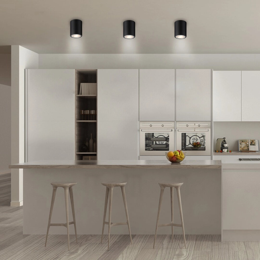 Spot soffitto esterno nero opaco E27 25W Kobald Rabalux