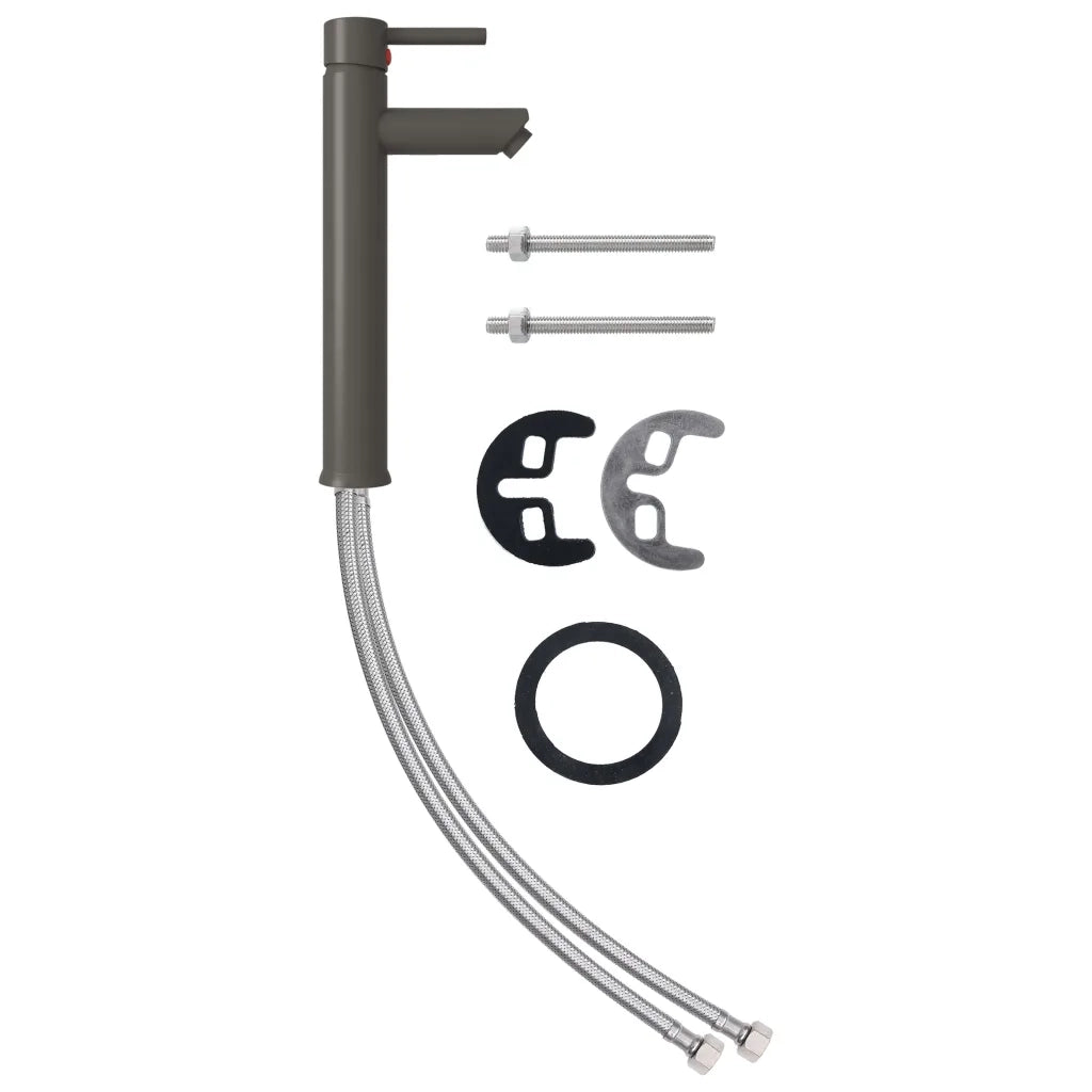 Rubinetto Miscelatore da Bagno Grigio 12x30 cm 149090