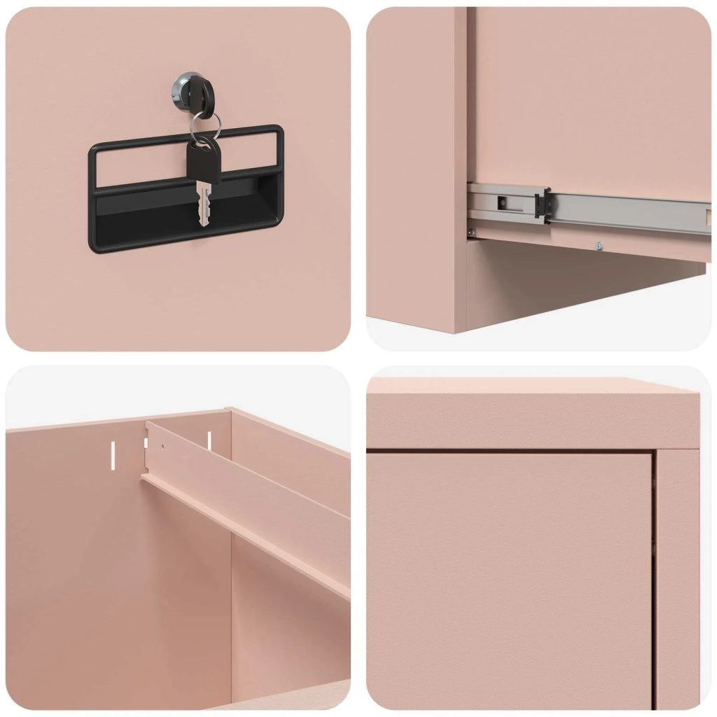 Armadio per File con cassetto 2 pz Rosa 44 x 50 x 139 cm CFW5718398