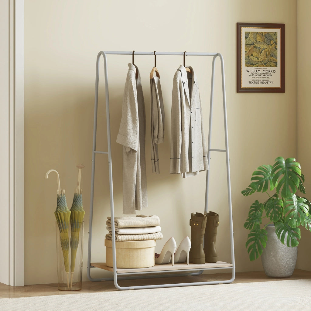 Appendiabiti con porta scarpe e ripiani ¨C Minimal ¨C Grigio