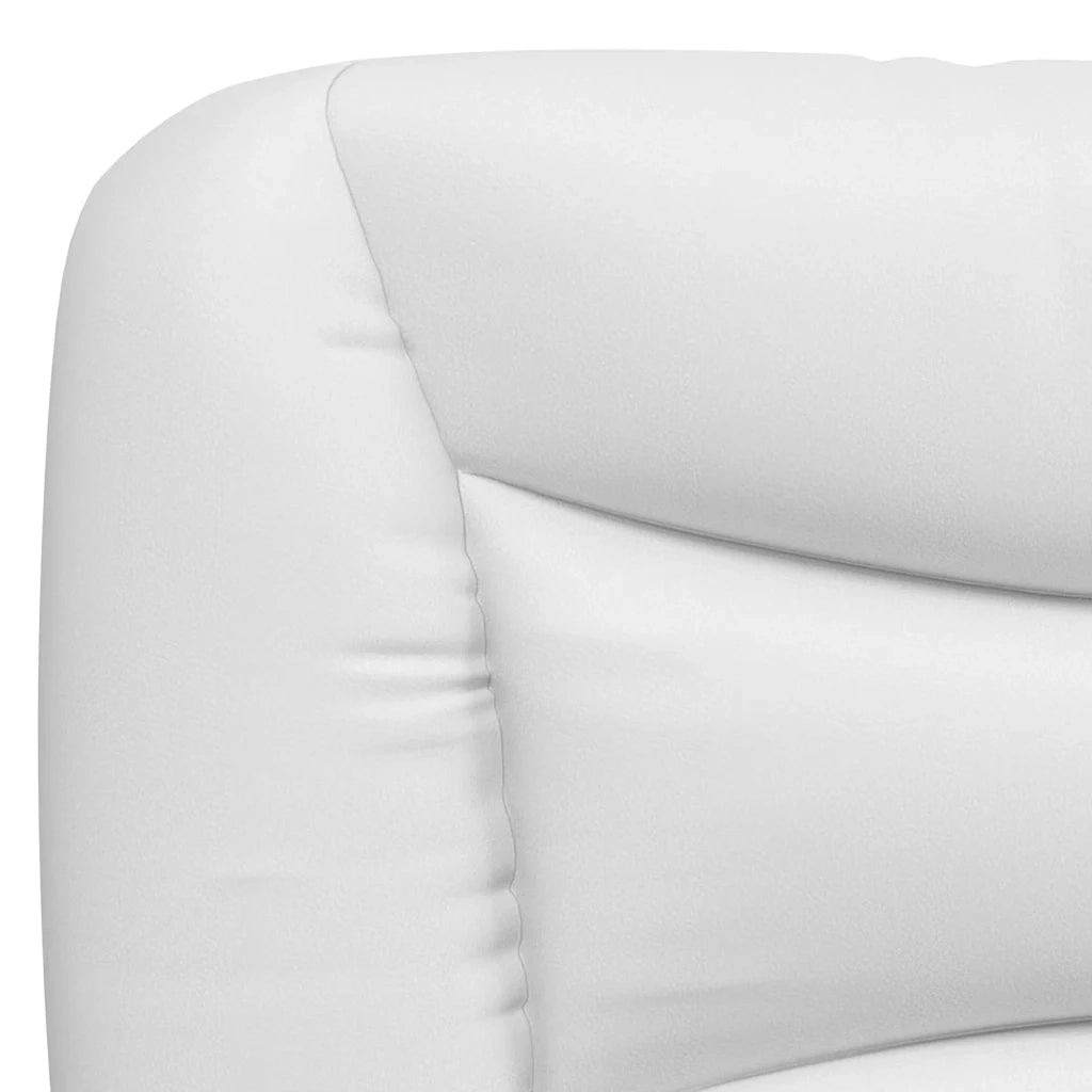 Giroletto senza Materasso-Struttura Letto Hvar Bianco e Nero 140x190 cm in Similpelle