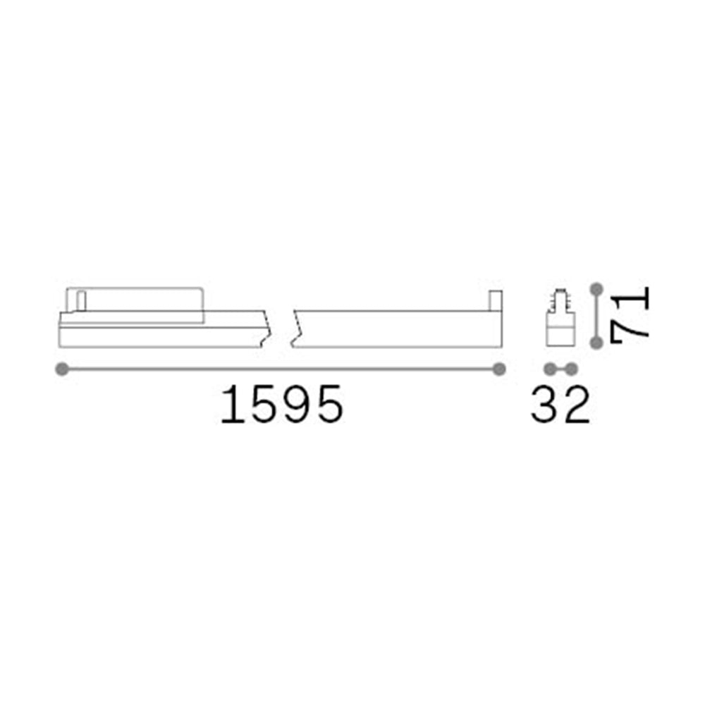 Proiettore Lineare Display Metallo Bianco Led 40W 4000K Luce Naturale