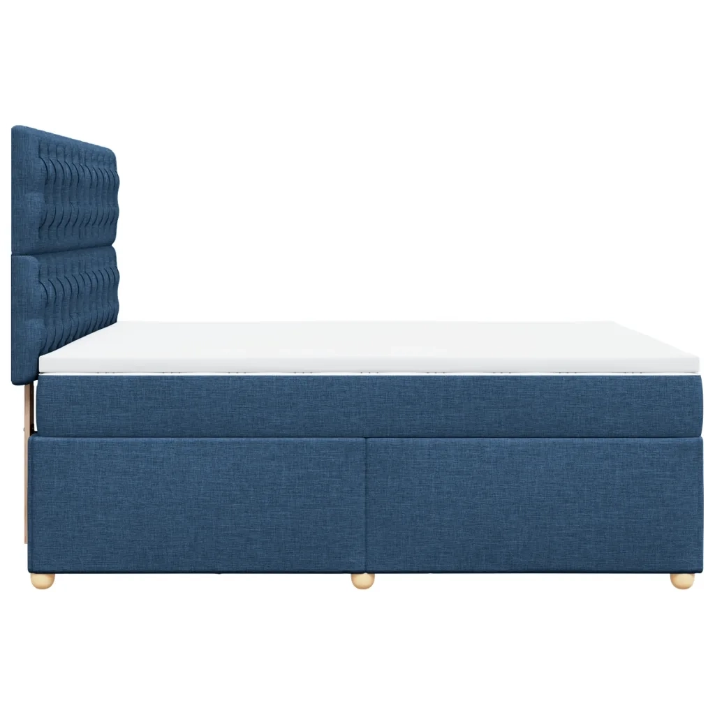 Giroletto a Molle con Materasso Blu 160x200 cm in Tessuto 3291344
