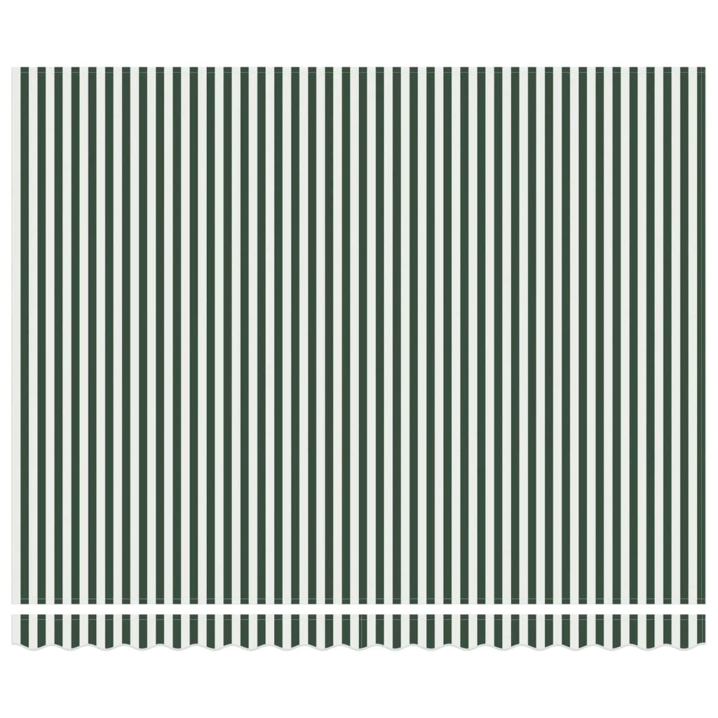 Tenda Retrattile Verde e Bianco 400 × 300 cm 3330719