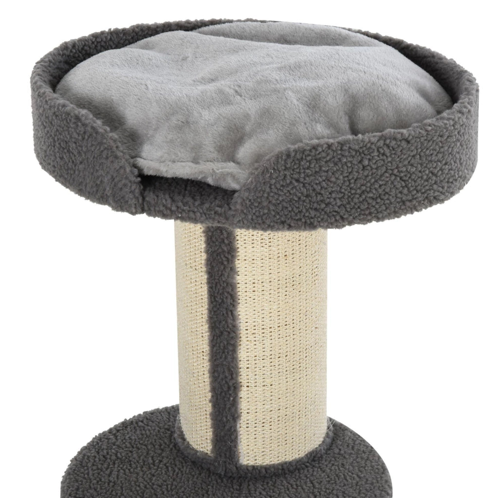 Tiragraffi per gatti con piattaforme e sisal grigio 45x45x91 cm
