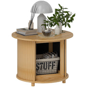 Tavolino rotondo con cassetto ¨C Minimal ¨C Bamb¨´, §¶60x45 cm