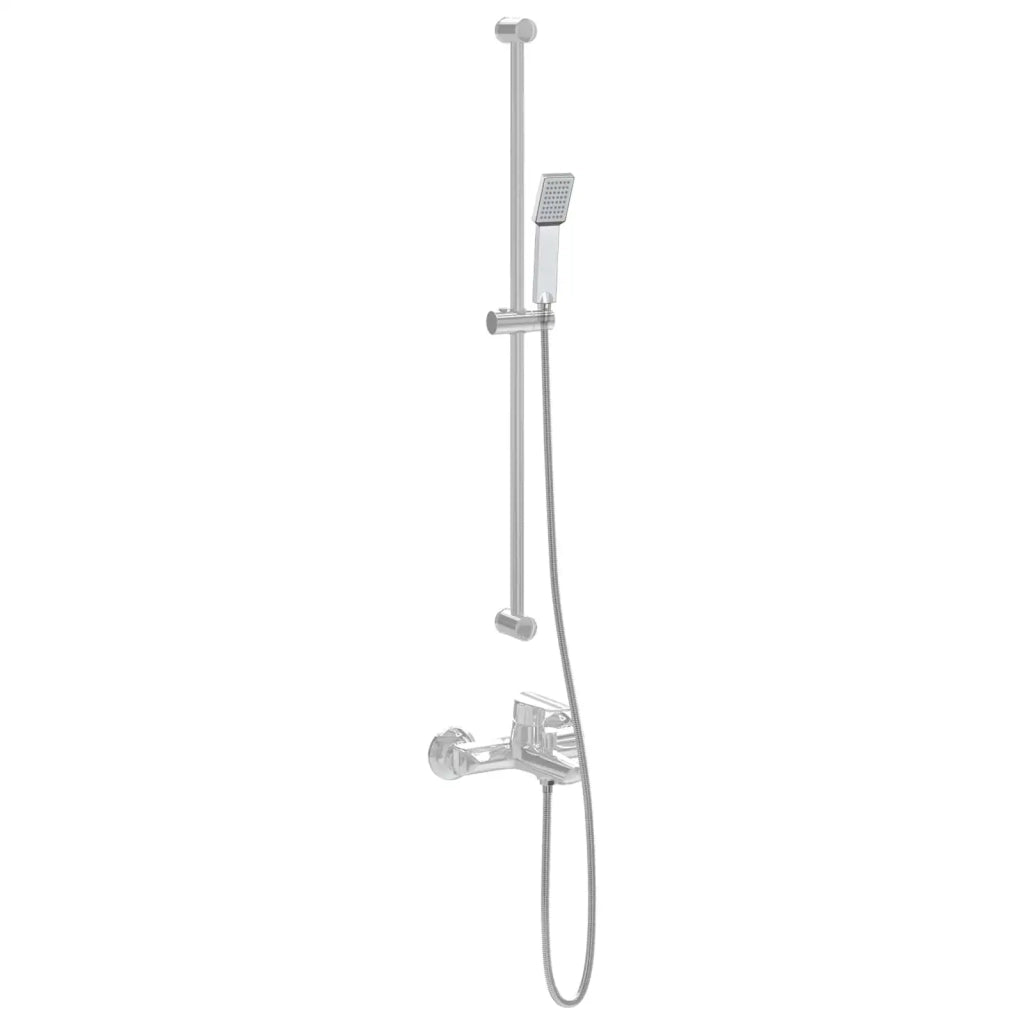Set di doccia con soffione Cromato 150 cm Acciaio Inox CFW8442285
