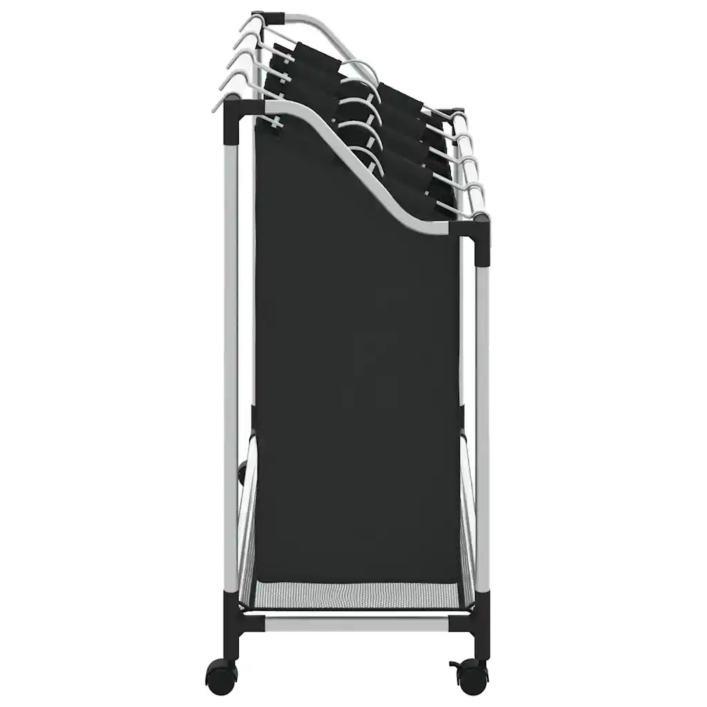 Classificatore lavanderia con 4 borse nero 240367