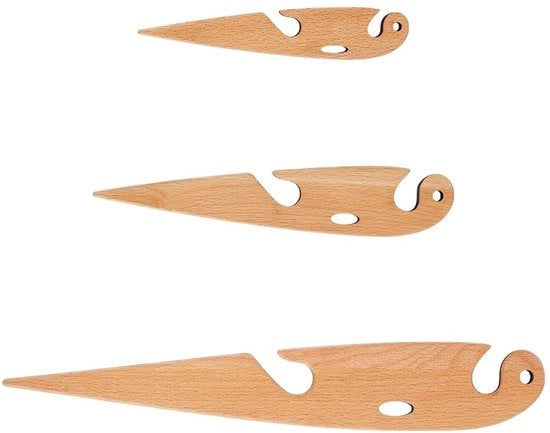 Tre Shuttle per Intrecciare con Legno di Quercia