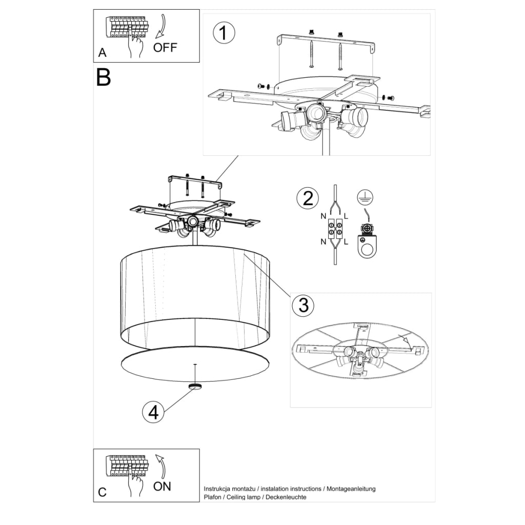 Lampadario OTTO 50 bianco