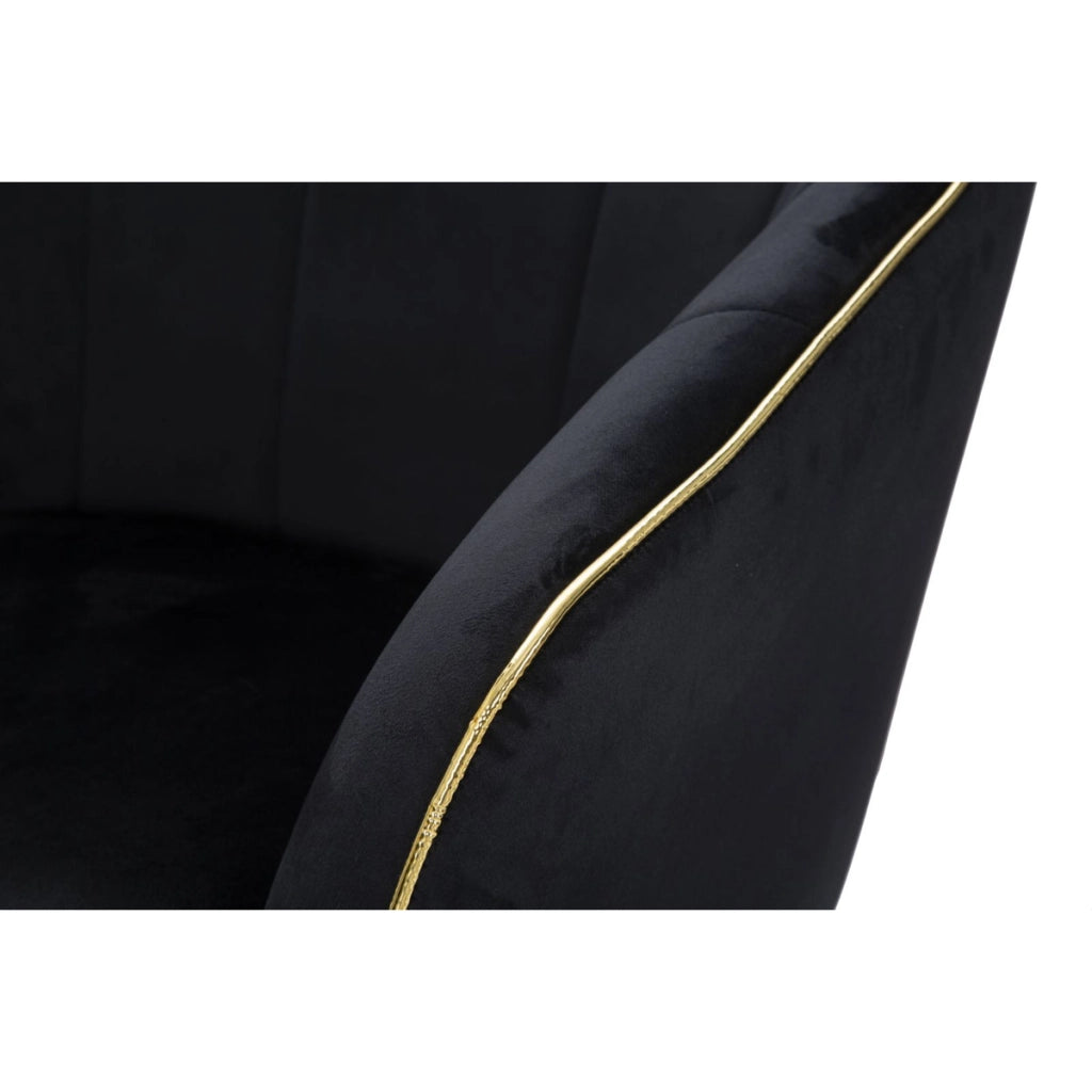 Poltrona VKH317, Nero, Legno, 62x58x78 cm