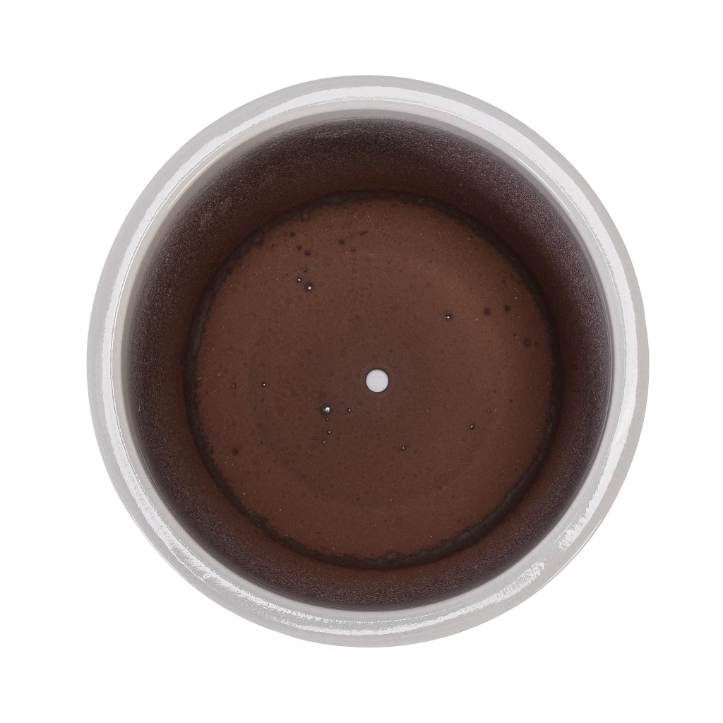 Vaso in ceramica fatto a mano bianco lucido con motivo a rombi e fori di drenaggio diametro 42 cm altezza 54 cm