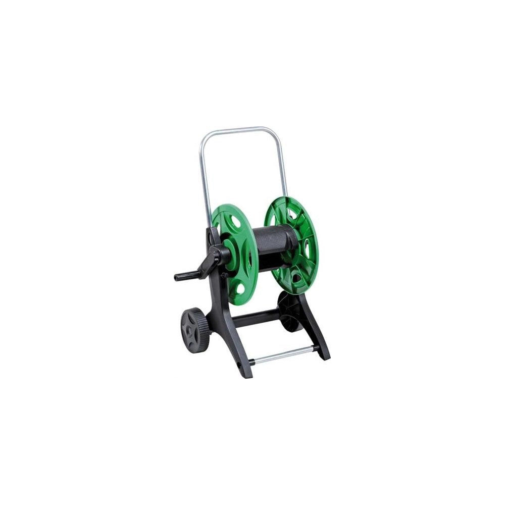 Trade Shop - Carrello Avvolgi Tubo Irrigazione Giardino Con Due Ruote Attacco Rapido Standard -