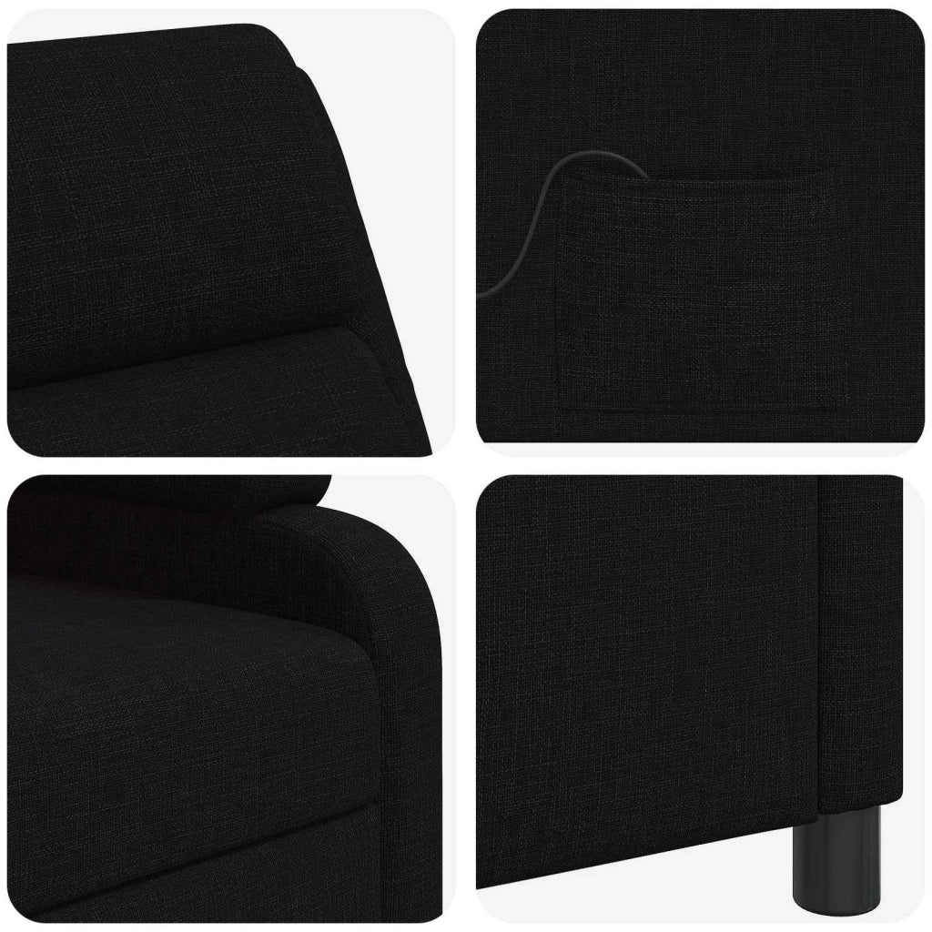 Divano Sedia-Poltrona Massaggiante Nero Tessuto 243981