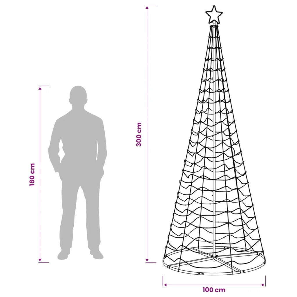 Albero di Natale LED a spirale con base EKENAS 250 cm 370 LED 42056571