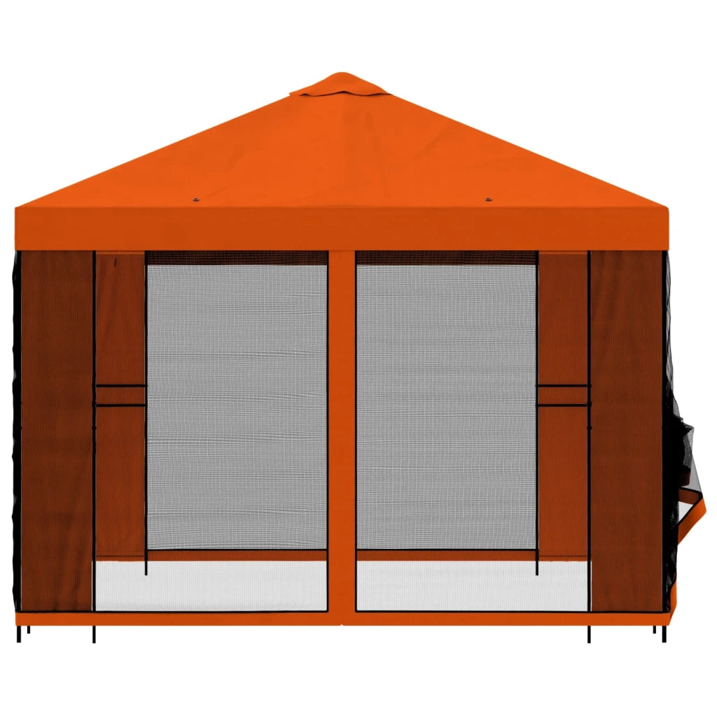 Gazebo | Pergolato da giardino con pareti laterali 3 x 3 m Arancione