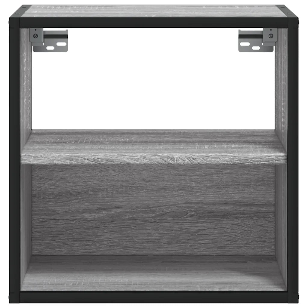 Comodini a Muro 2 pz Grigio Sonoma 40x31x39,5 cm 848751