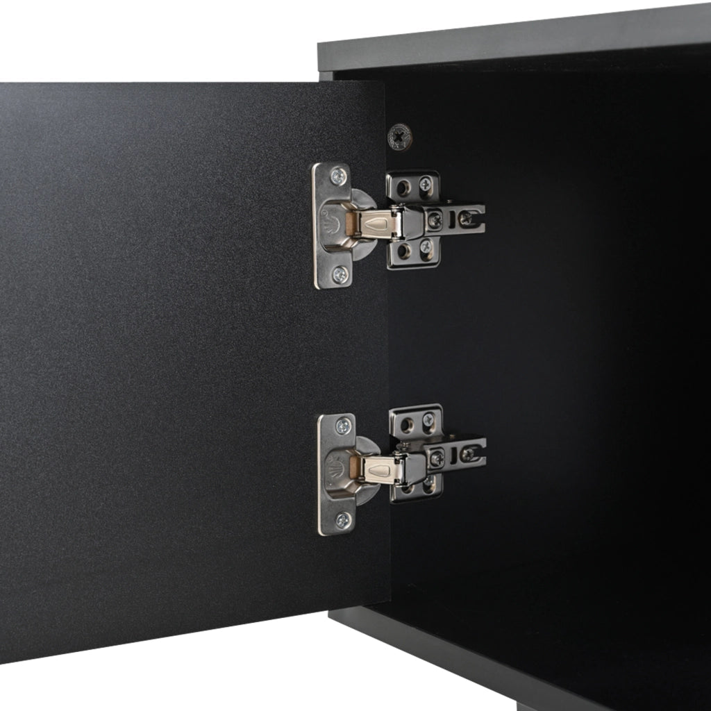 MOBILE TV 200x40x50,5 cm Nero in Truciolare con 2 ante e 2 cassetti