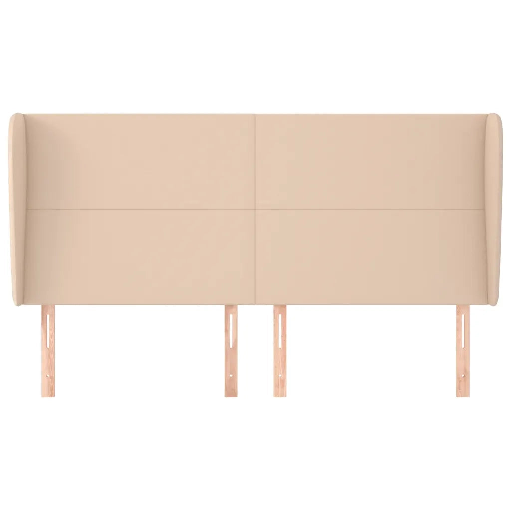 Testiera | Testata ad Orecchio Cappuccino 183x23x118/128 cm in Similpelle