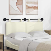 Testiera sospesa Con luce LED Crema Tessuto in Cords 3424301