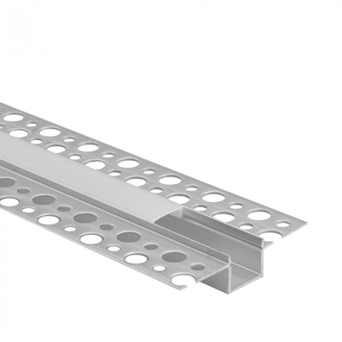 Profilo LED incasso GP03 anodizzato, diffusore opale 3m