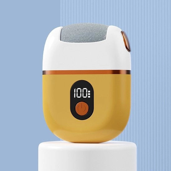 Pulitore elettrico per piedi, pedicure elettrico ricaricabile con display digitale, 3 velocità regolabili, adatto per la rimozione delle cellule epidermiche morte, eccesso di eletto e pelle secca e screpolata.
