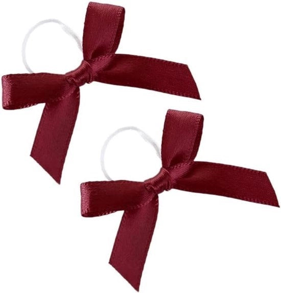 Cadeaustrik con elastico - Fascia satinata - Fascie decorative per confezione di regalo - Rosso vino 50 pezzi fascia piccola, nastri, fascia per regalo, fascia pronta all'uso per decorazione, flaconcino profumo, flaconcino vino