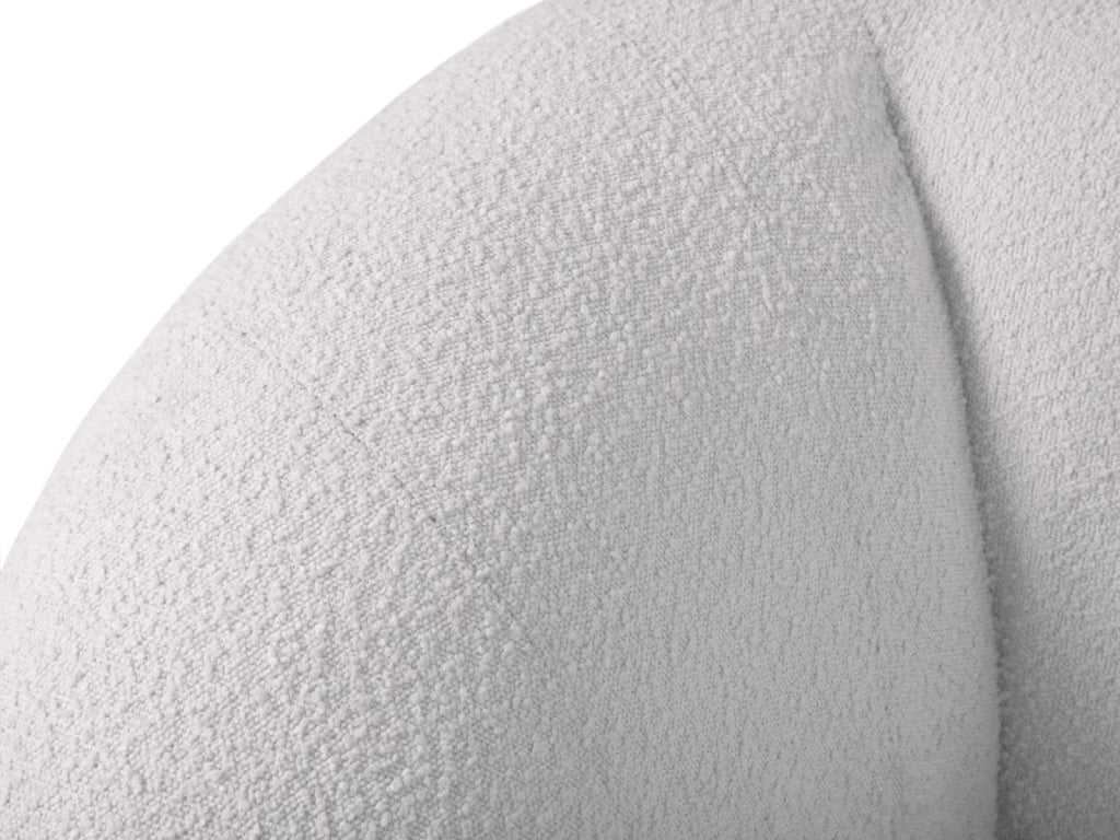 Cosmopolitan Design - Poltrona "Essen" in bouclé grigio chiaro 