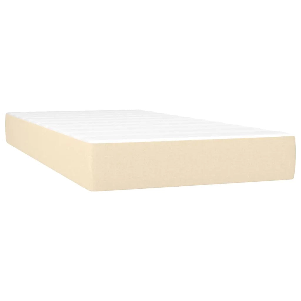 Letto a Molle Materasso e LED bianco 200x200cm in Tessuto 3133026