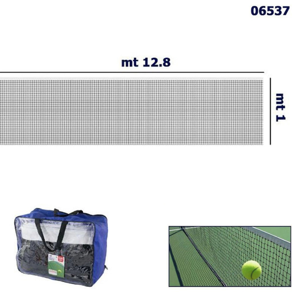 RETE DA TENNIS MODELLO BASIC TRECCIA 12.8MT BORSA TRASPORTO SPORT RICAMBIO 06537