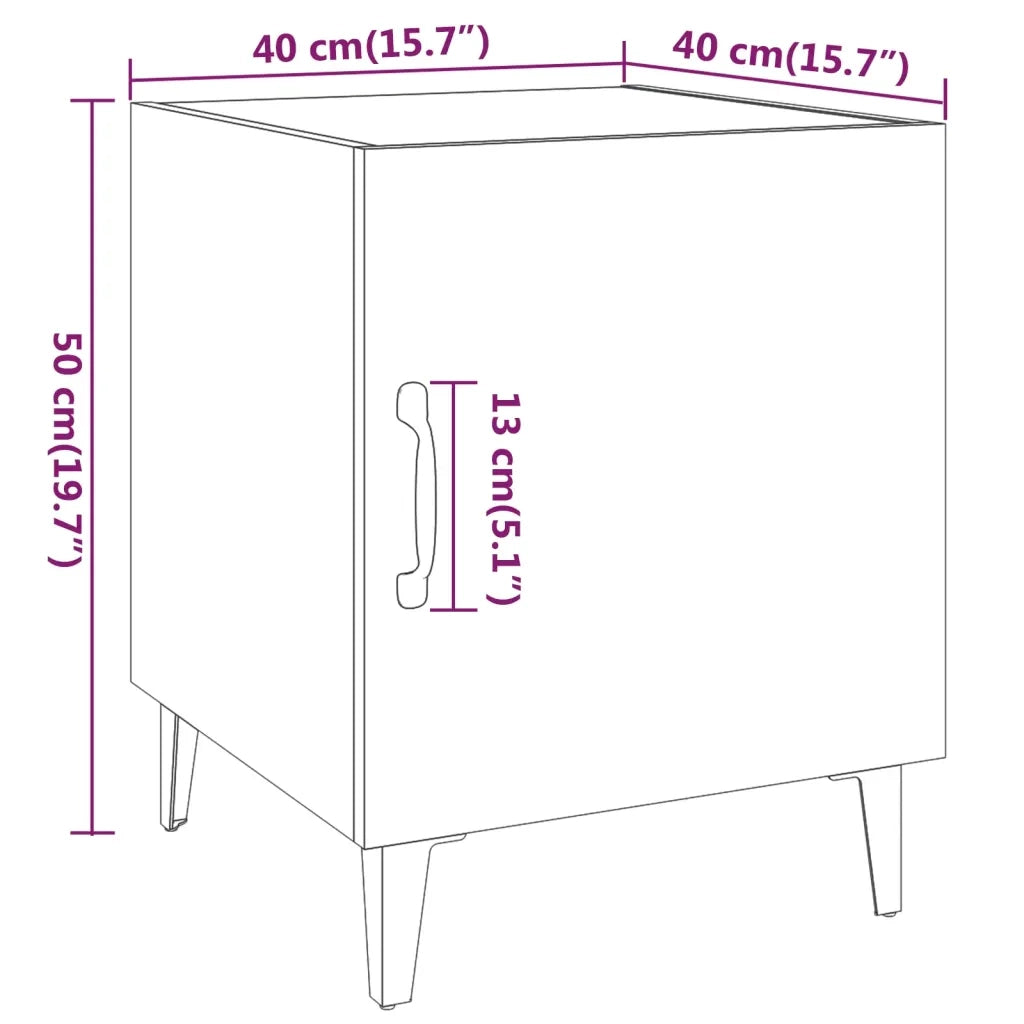 Comodini 2 pz Grigio Sonoma in Legno Multistrato 817318