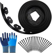 Gazonrand flessibile - plastico - 15 m - nero