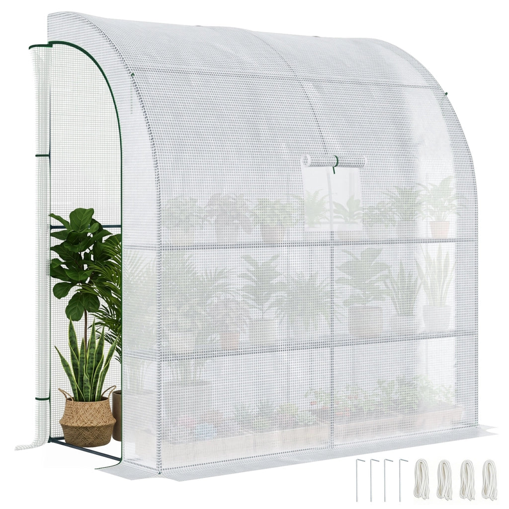 Serra da Giardino a 3 Livelli ¨C Zephmum ¨C Verde e Bianco, PE e Acciaio, 200x100x215 cm