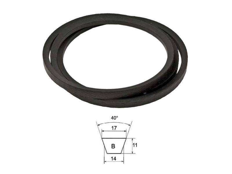 Cinghia trapezoidale sezione B modello B23 a B67 40° 17mm 14mm 11mm - 64149