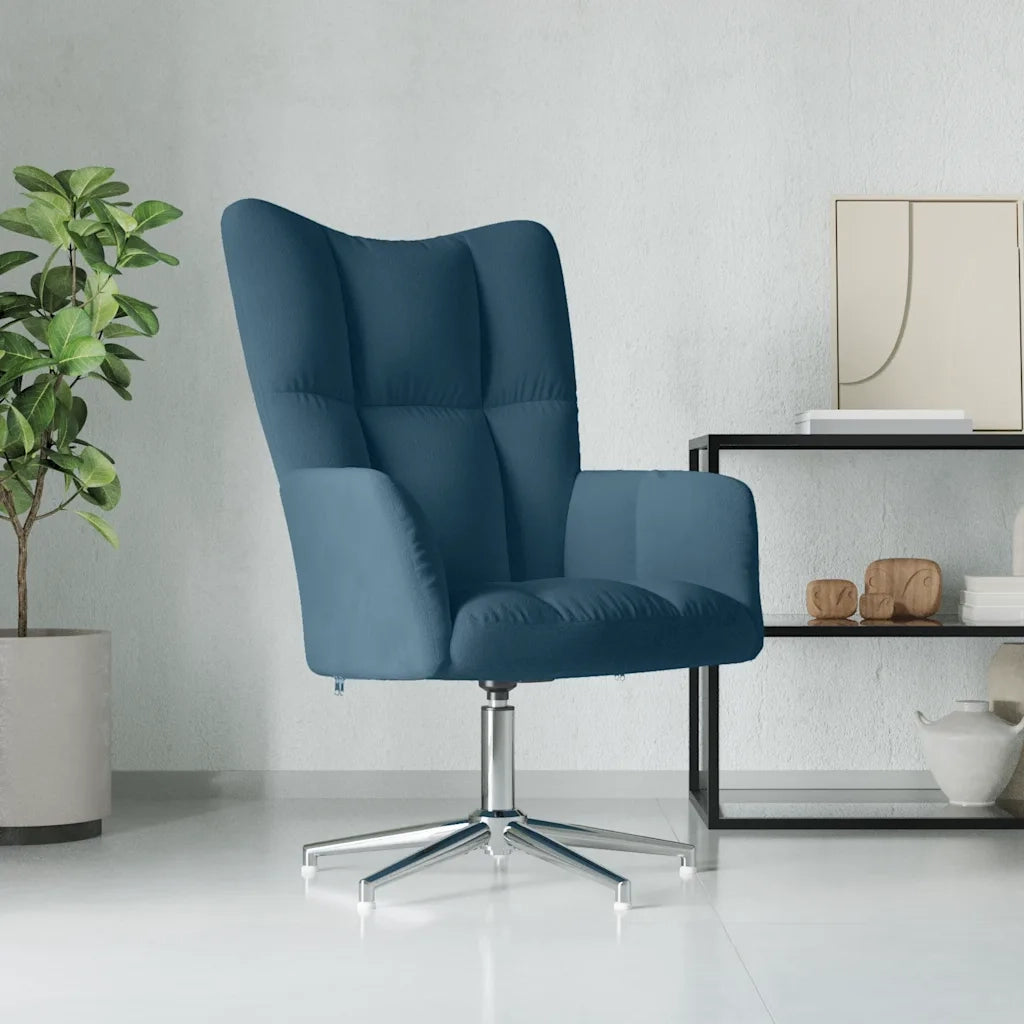 Poltrona | Sedia Relax Blu in Velluto