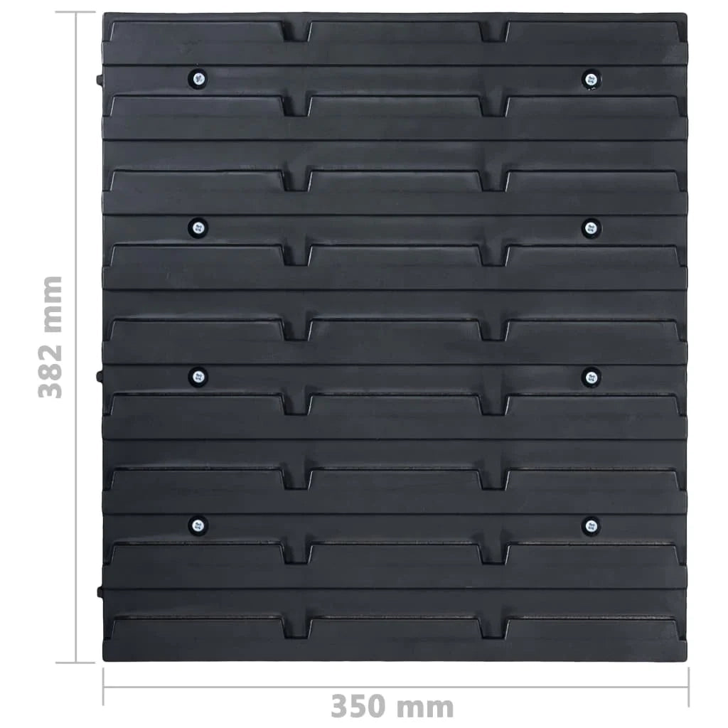 Kit contenitore portaoggetti e pannello da parete da 141 pezzi rosso e nero 02_0003846