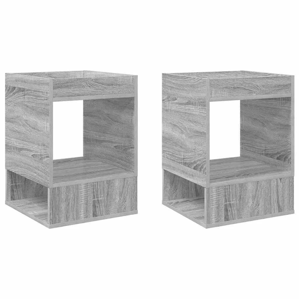 Tavolino 2 pcs Grigio Sonoma 40 x 40 x 56 cm Legno multistrato 890955