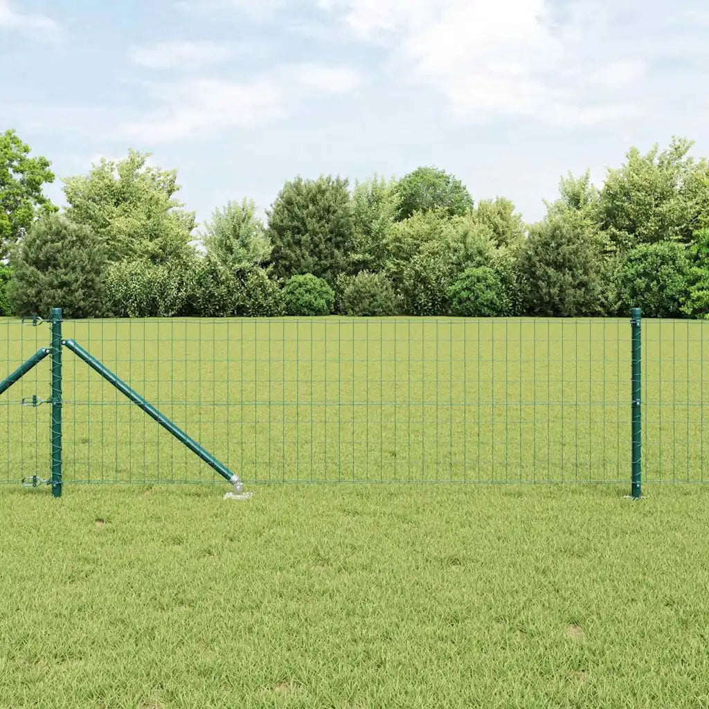 Recinzione con Posto Verde 0,6 x 25 m Acciaio e PVC