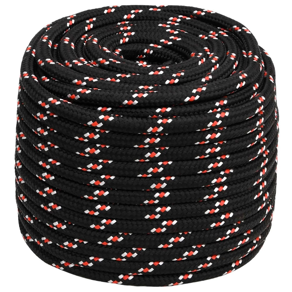 Corda multiuso 16 mm 100 m Nero e Rosso PP 3472847