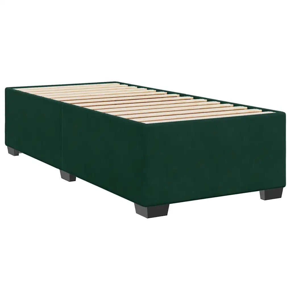 Letto singolo | Letto per adulti | Giroletto senza Materasso Verde Scuro 90x190 cm in Velluto