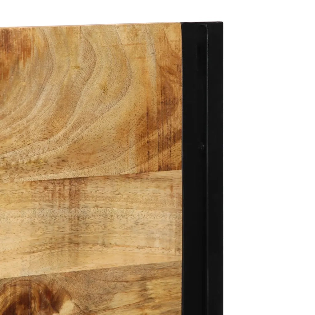 Testiera | Testata 120 cm in Legno Massello di Mango e Ferro