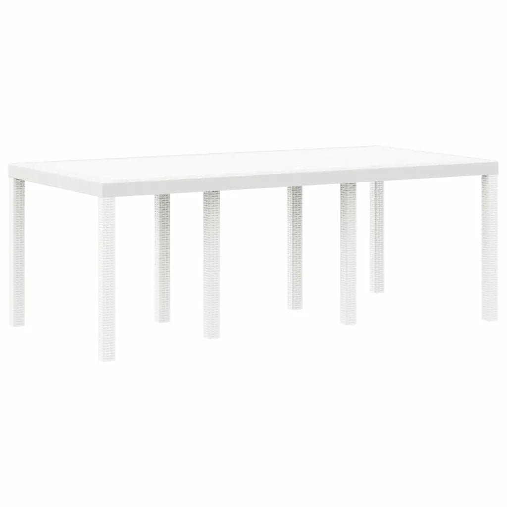 Set da Pranzo per Giardino 7 pcs Bianco Polipropilene 3378723