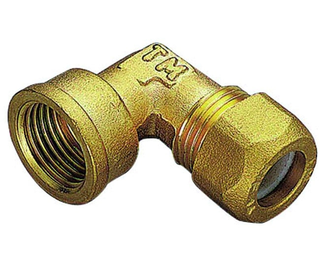 RACCORDO CURVO FEMMINA CON OGIVA IN PTFE PER TUBO RAME MODELLO 1200 3/4 ø14   TIEMME RACCORDERIE SPA