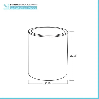 Pattumiera 5lt Tortora coperchio basculante dettagli effetto legno Blob