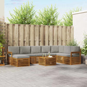 Set divano sezionale con cuscino 9 pcs Grigio Naturale e Chiaro 3375316